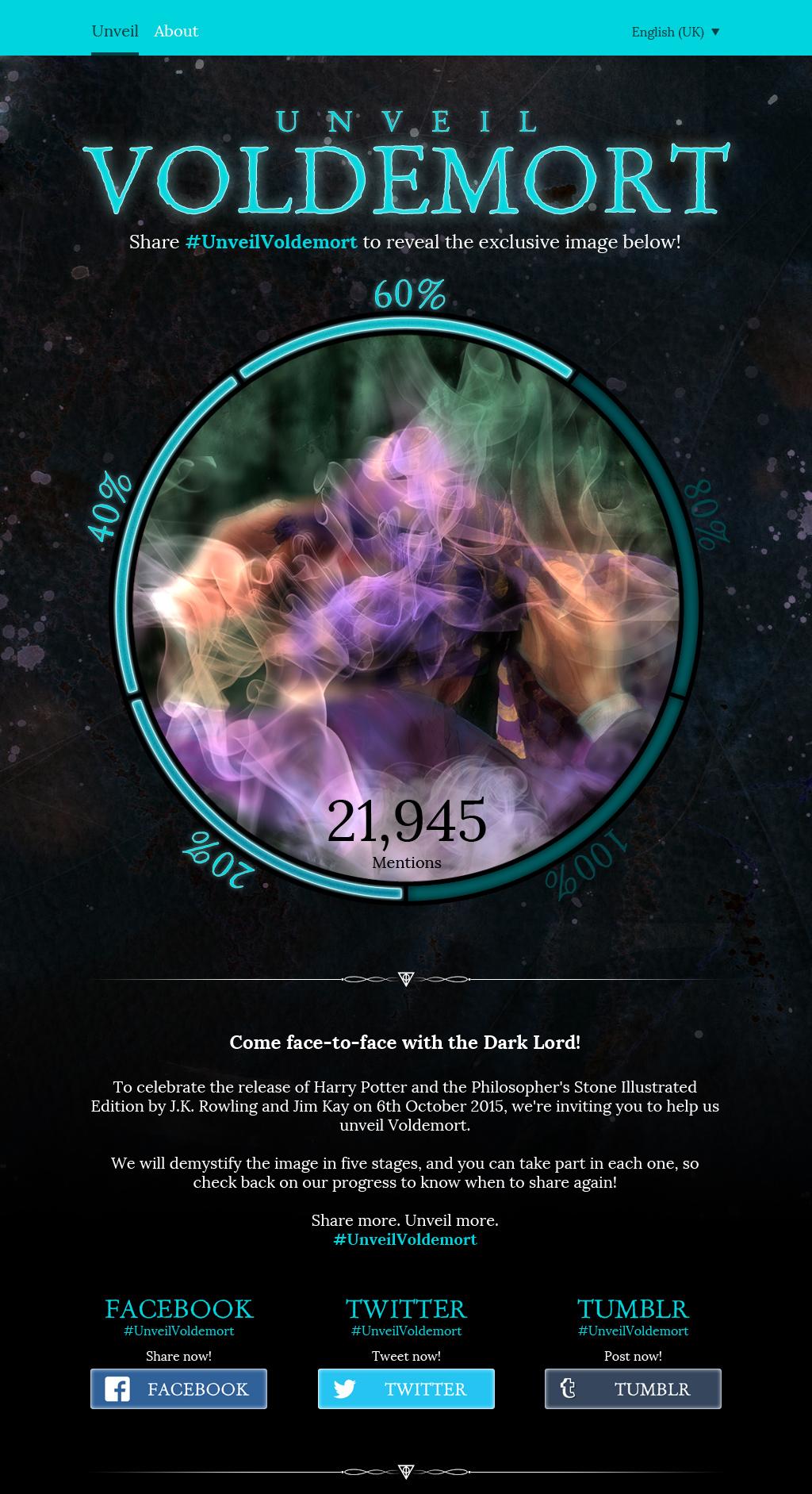 Desktop view of the website