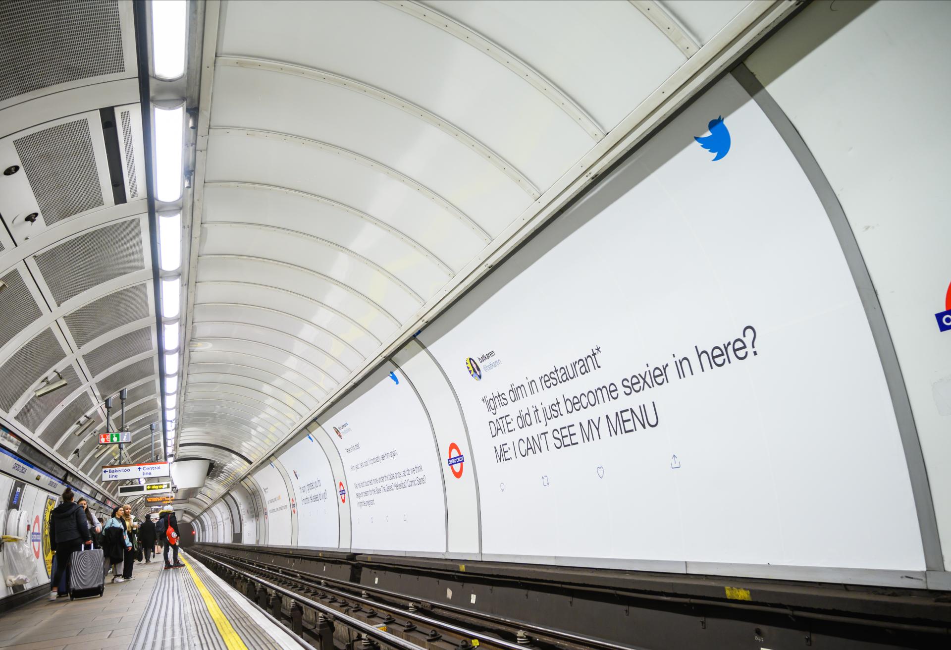 Tweet on the London Underground