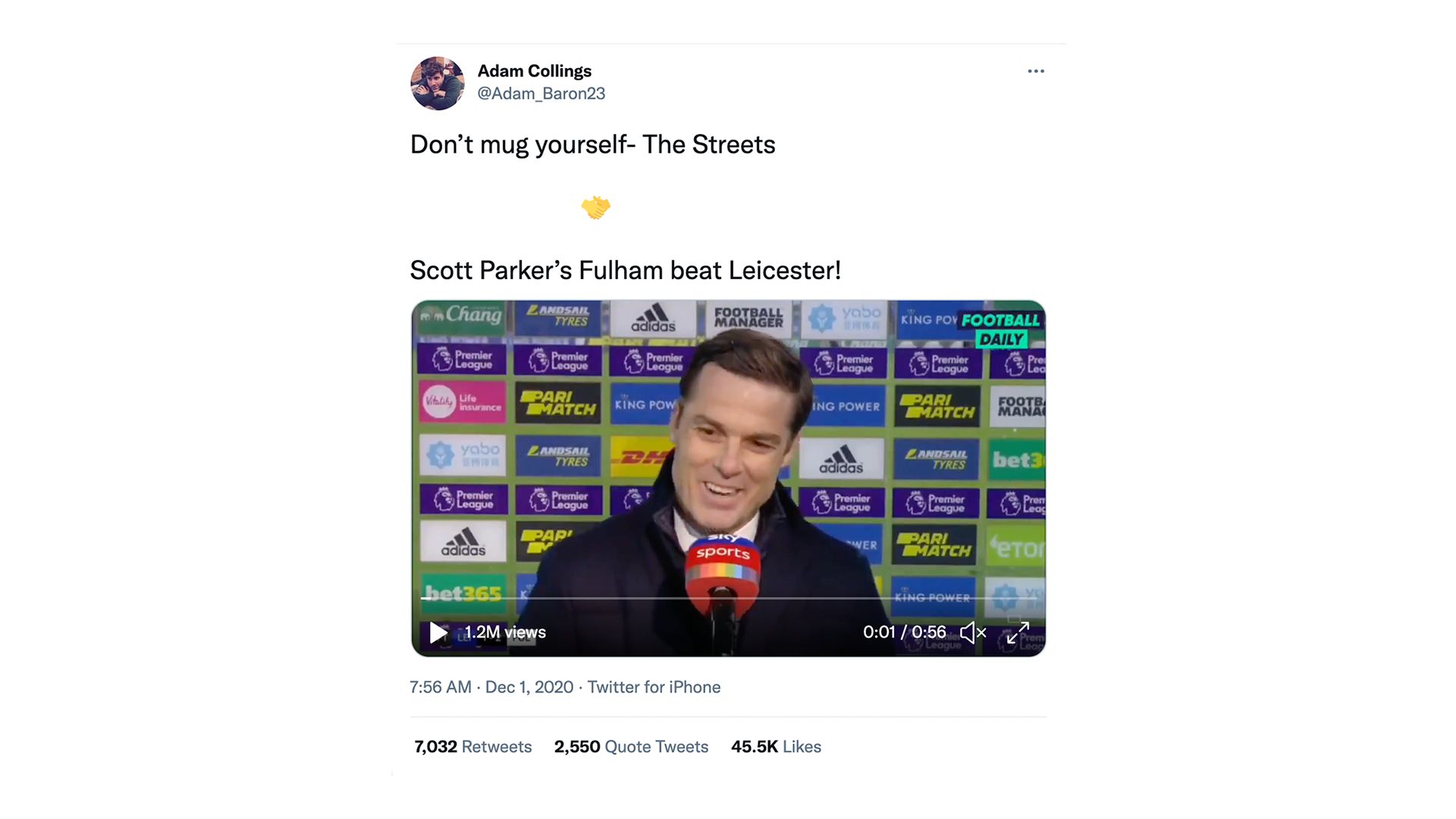 Scott Parker tweet