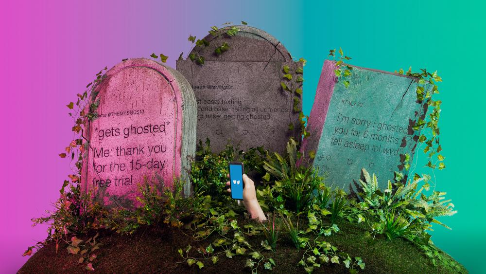 Dating Twitter - Graveyards representing Ghosting