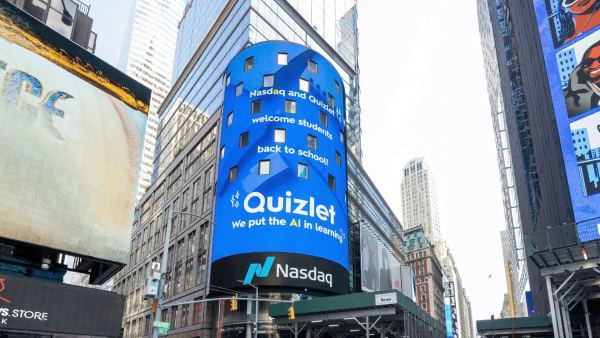 Quizlet Nasdaq billboard